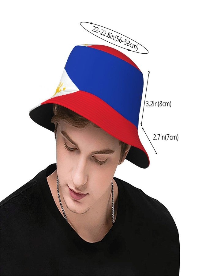 PRTYABS Cute Philippines Flag Bucket Hat for Women Men Flag Sun Hat for Outdoor Packable Travel, Beach, Fishing Cap - Image 3